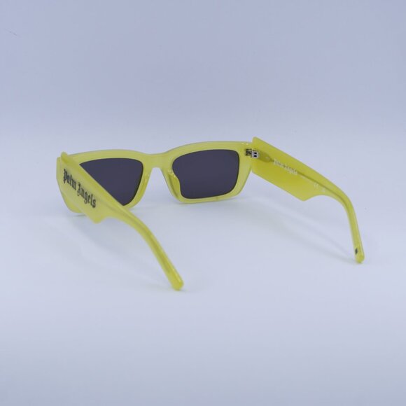 Palm Angels PERI002 PALM 1807 Sunglasses Yellow Rectangle Frame, Grey Lenses - Picture 7 of 10